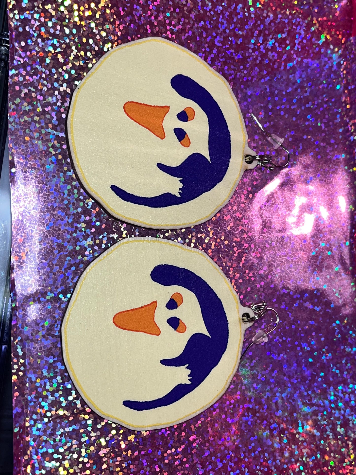 Ghost Halloween Cookie Earrings