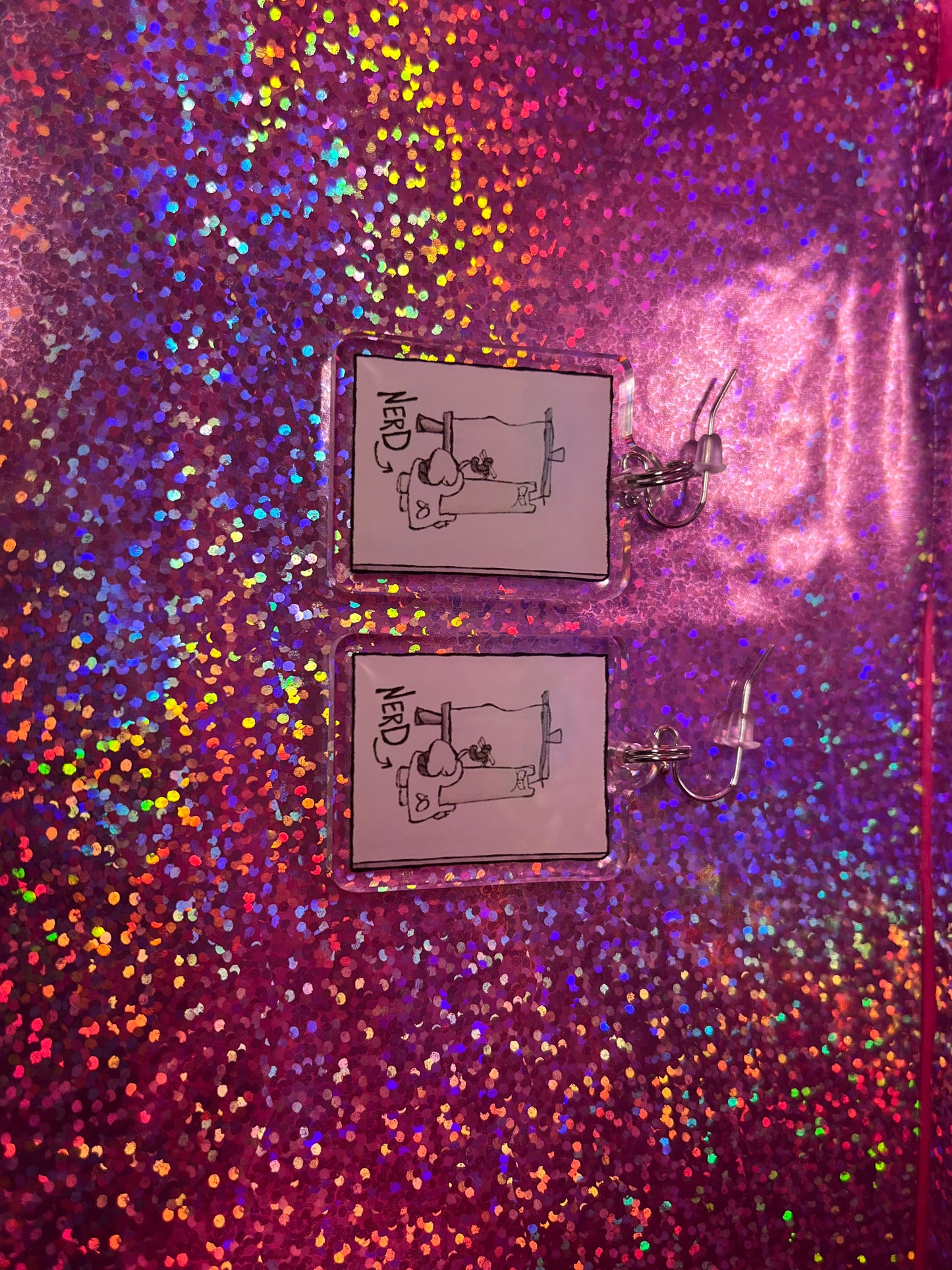 "I Drew You Drawing a Straw" Earrings