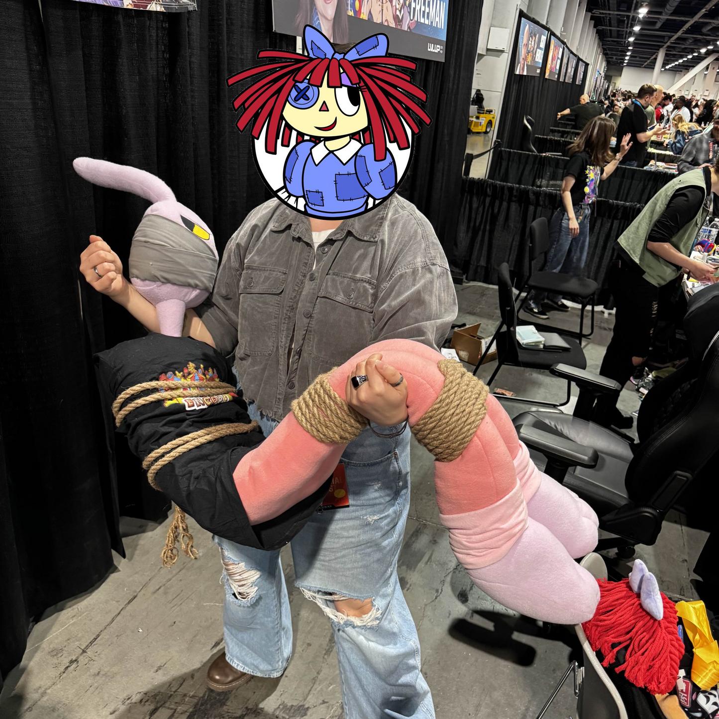 Life Sized Tied Up Jax Plush