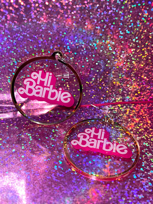 Hi Barbie Clear Earrings